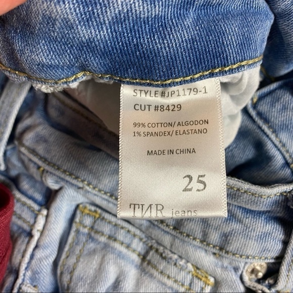 TNR jeans light wash distressed holey high rise skinny jeans - Picture 10 of 11